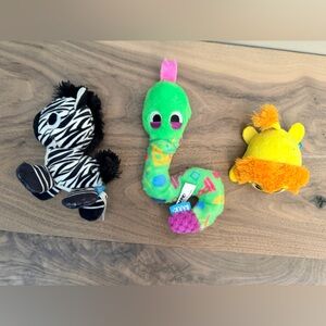 BARK Small Dog Toys Squeaky Plush Set of 3 Cute Puppy Toys Bundle